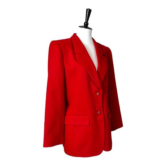 Pendleton Blazer Vintage Two Button 100% Virgin Wool Classic Red Women’s Size 10 - Picture 2 of 11